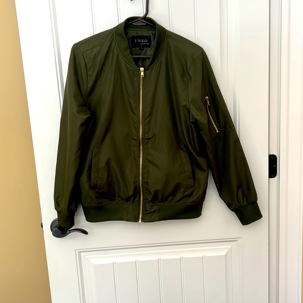 Hunter green zip up jacket